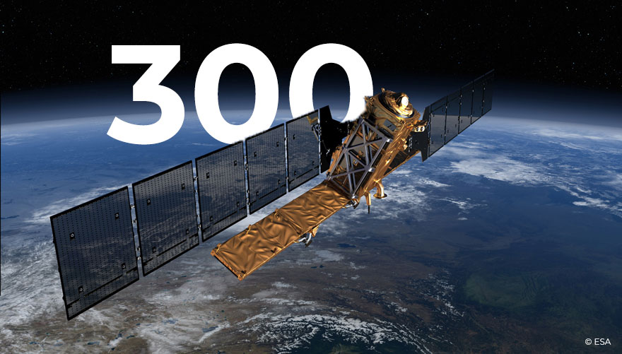 300 satellites