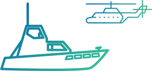 boat and drone icon