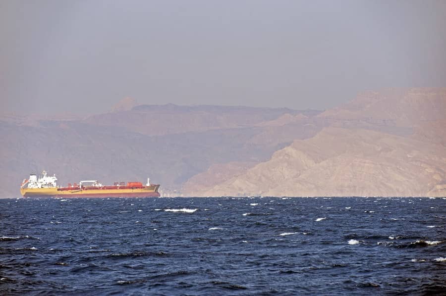 Ship in the Red Sea