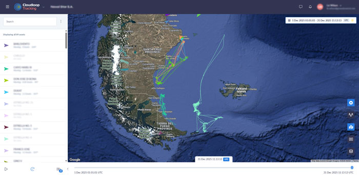 Ground Control Cloudloop Tracking Multiple Vessels Platform