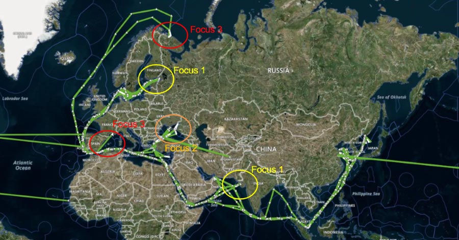 MAS tracking dark vessel